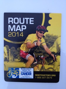 Ride To Conquer Cancer Route Map 2014